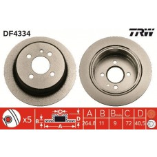 DF4334 TRW Гальмівний диск