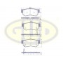 GBP880157 G.U.D. Комплект гальмівних колодок дисковий гальм