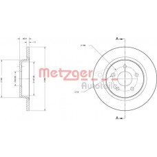 6110180 METZGER Гальмівний диск