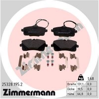 25328.195.2 ZIMMERMANN Комплект гальмівних колодок дисковий гальм