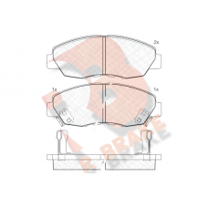 RB0797 R BRAKE Комплект гальмівних колодок дисковий гальм
