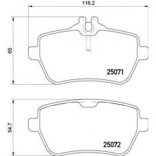 P 50 117 BREMBO Комплект гальмівних колодок дисковий гальм