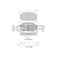 180417-066 ICER Комплект гальмівних колодок дисковий гальм