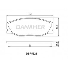 DBP5323 DANAHER Комплект гальмівних колодок дисковий гальм
