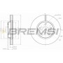 CD7814V BREMSI Гальмівний диск