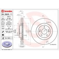 09.D625.11 BREMBO Гальмівний диск