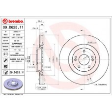 09.D625.11 BREMBO Гальмівний диск