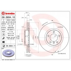09.5934.10 BREMBO Гальмівний диск