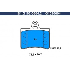 B1.G102-0604.2 GALFER Комплект гальмівних колодок дисковий гальм