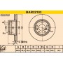 BAR22103 BARUM Гальмівний диск