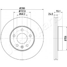 DI-0958 JAPANPARTS Гальмівний диск