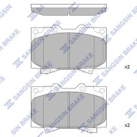 SP1379 Hi-Q Комплект гальмівних колодок дисковий гальм