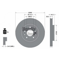 BDS1217 BENDIX Braking Гальмівний диск