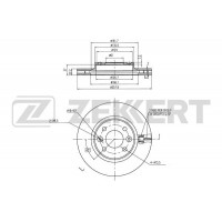 BS-5890 ZEKKERT Гальмівний диск