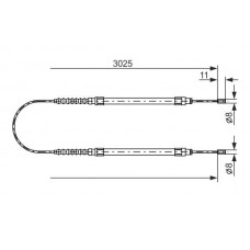 1 987 477 113 BOSCH Тросик, cтояночный тормоз