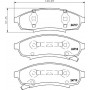 8DB 355 014-281 HELLA Комплект гальмівних колодок, дискове гальмо