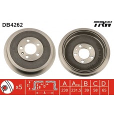 DB4262 TRW Гальмівний барабан