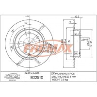 BD-2510 FREMAX Гальмівний диск