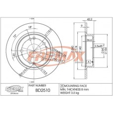 BD-2510 FREMAX Гальмівний диск