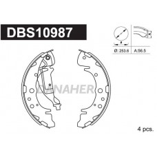 DBS10987 DANAHER Комплект гальмівних колодок