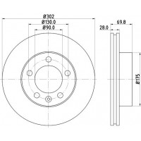8DD 355 117-121 HELLA Гальмівний диск