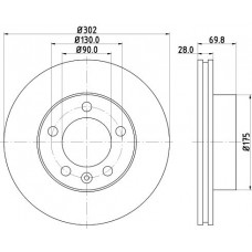 8DD 355 117-121 HELLA Гальмівний диск