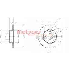 6110450 METZGER Гальмівний диск
