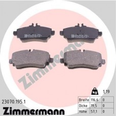 23070.195.1 ZIMMERMANN Комплект гальмівних колодок дисковий гальм