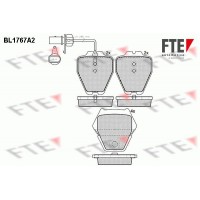 BL1767A2 FTE Комплект гальмівних колодок дисковий гальм