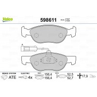 598611 VALEO Комплект гальмівних колодок дисковий гальм
