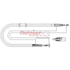 491.22 METZGER Тросик, cтояночный тормоз