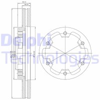 BG3422 DELPHI Гальмівний диск