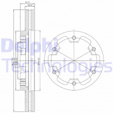 BG3422 DELPHI Гальмівний диск