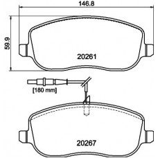 MDB2531 MINTEX Комплект гальмівних колодок дисковий гальм