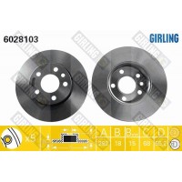 6028103 GIRLING Гальмівний диск