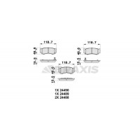 AB0355 BRAXIS КомплеК т гальмівних колодок, дискове гальмо