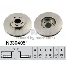 N3304051 NIPPARTS Гальмівний диск