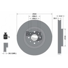 BDS2054 BENDIX Braking Гальмівний диск