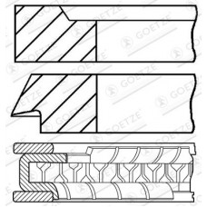 08-107800-10 GOETZE ENGINE Комплект поршневих кілець