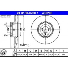 24.0130-0200.1 ATE Гальмівний диск