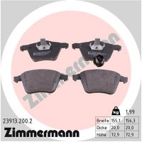 23913.200.2 ZIMMERMANN Комплект гальмівних колодок дисковий гальм