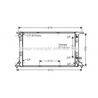 AIA2309 AVA QUALITY COOLING Радіатор охолодження двигуна
