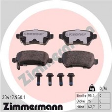 23417.950.1 ZIMMERMANN КомплеК т гальмівних колодок, дискове гальмо