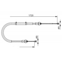 1 987 482 411 BOSCH Тросик, cтояночный тормоз