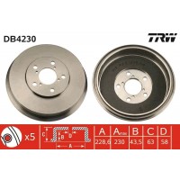 DB4230 TRW Гальмівний барабан