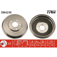 DB4230 TRW Гальмівний барабан