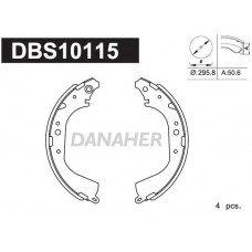 DBS10115 DANAHER Комплект гальмівних колодок