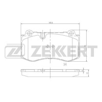 BS-2164 ZEKKERT КомплеК т гальмівних колодок, дискове гальмо