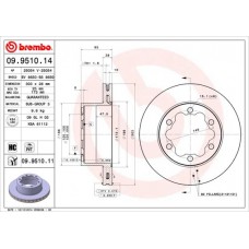 09.9510.11 BREMBO Гальмівний диск