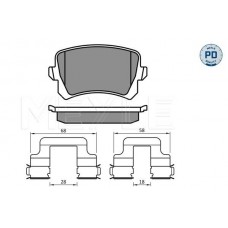025 244 8317/PD MEYLE Комплект гальмівних колодок дисковий гальм